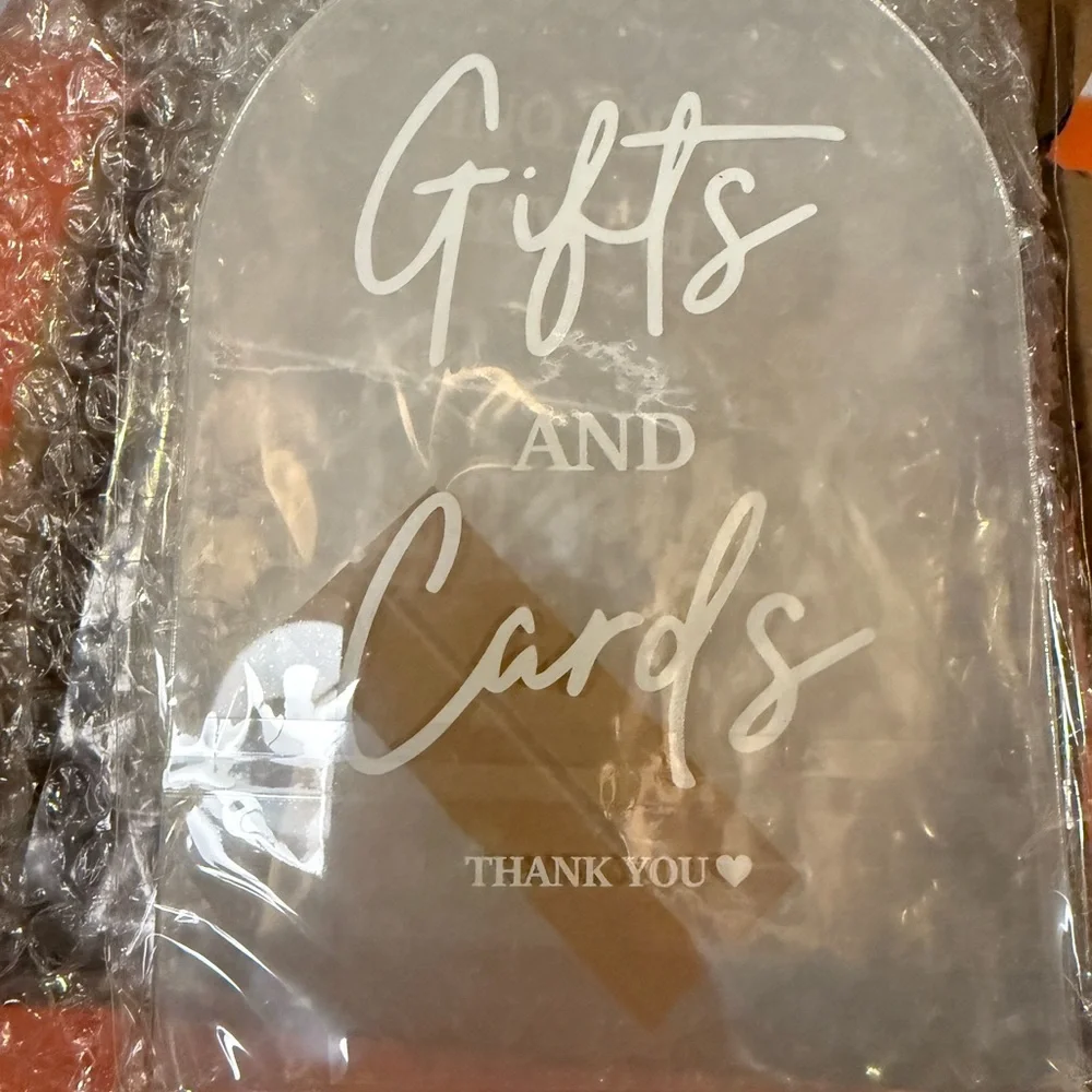 Clear Acrylic Wedding Signs 4 pk Brand New